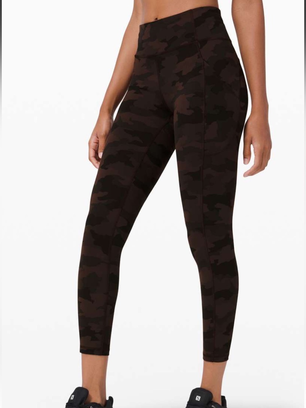 Lululemon Invigorate High Rise Everlux Tight 25" Camo Brown Earth Pickets Size 8
